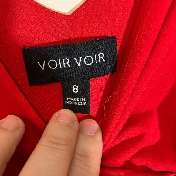 Voir Voir mini sleeveless dress, tiered, red, knee length, excellent condition,8 - Picture 2 of 2